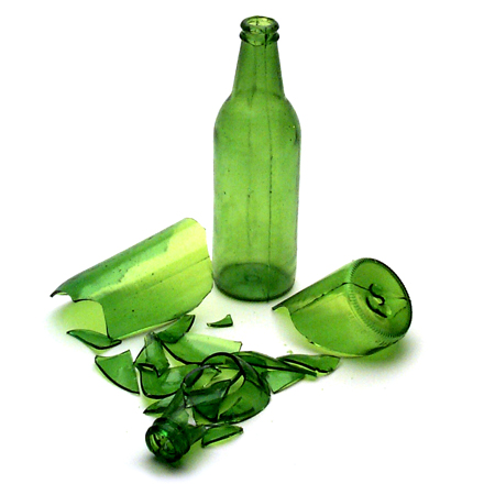 City Theatrical-BEER BOTTLE, SHORT NECK, GREEN (7 3/4” HIGH)-3915