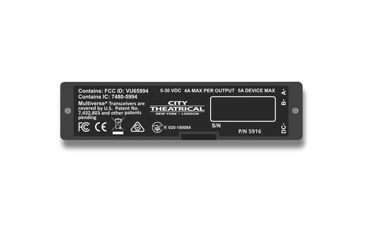 City Theatrical-QolorFLEX 2x2.5A 2.4GHz Multiverse Dimmer-5916