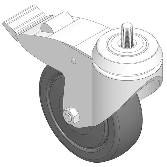 Matthews - 6017 - PN 6017 - CASTER 4" W/KIK BRAKE