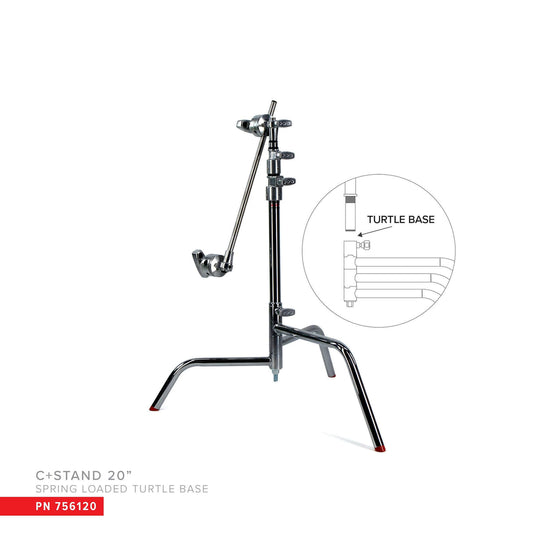 Matthews - 756120 - 20" C+Stand w/Turtle Base, Grip Head & Arm Chrome