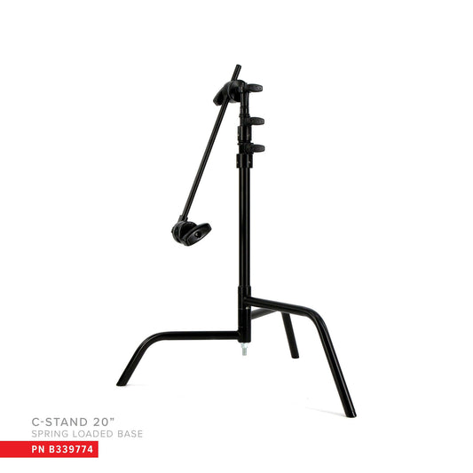 Matthews - B339774 - 20" Double Riser Spring Loaded Folding C-Stand w/Grip Head & Arm Black