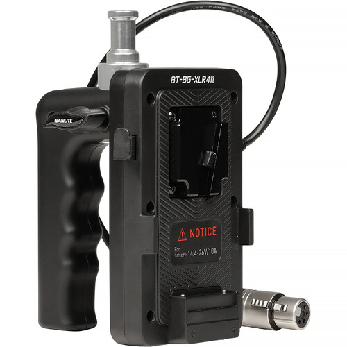 Nanlite V-Mount Battery Grip w/4-Pin XLR Connector 2nd Generation