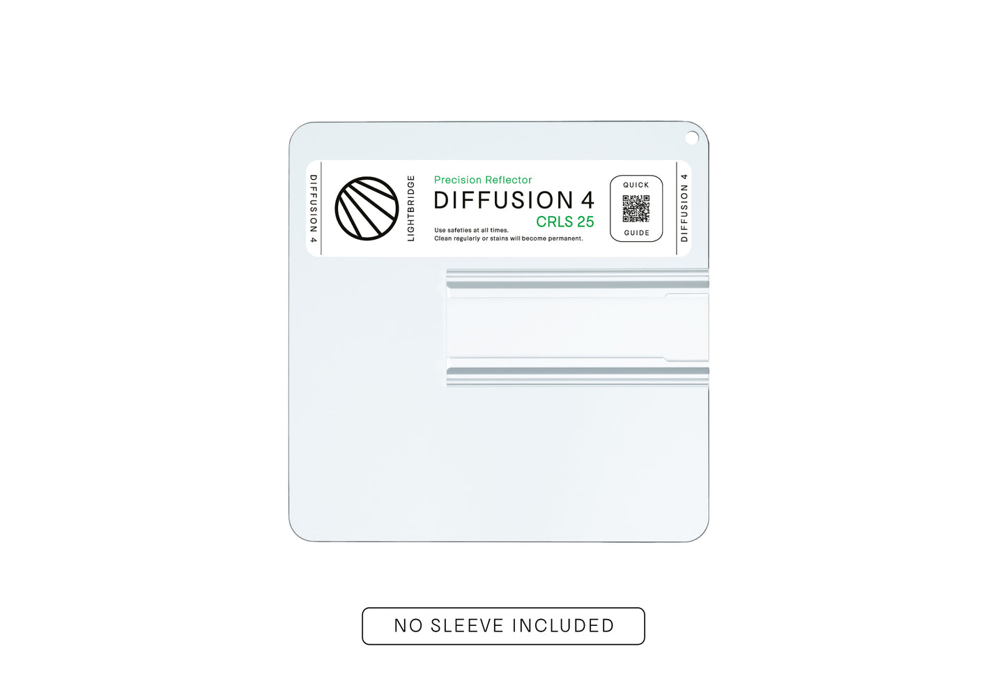 Lightbridge C0300012-02M 25x25 Diff 4 NO Sleeve – CRLS Precision Lighting Reflector, Maximum Soft Diffusion (Snow-Inspired)