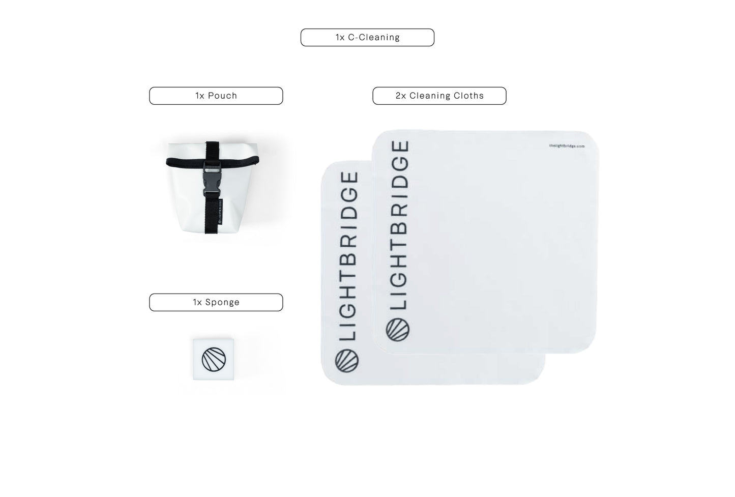 Lightbridge C0300035-02 C-Cleaning Kit (Gen2) – Essential Care Set for CRLS Precision Lighting Reflectors