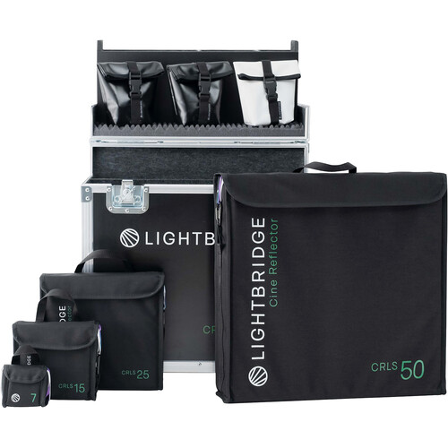 Lightbridge C0300042 C-Drive Flightcase – Rugged & Durable Protective Flightcase for Speedbags in all Sizes up to 50x50 CRLS Precision Lighting Reflectors, Grip Bags & Cleaning Kit