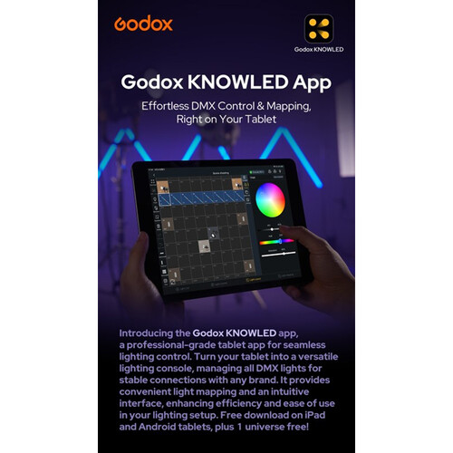 Godox C5R Knowled RGB Creative LED Light (Production 8-Light Kit)