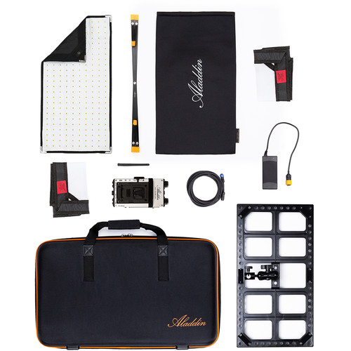 Aladdin * FB-2BI-KITC-VM * BI-FABRIC2 V-Mount Kit w/Case - Bi-Color (3000K-6000K) - 1'X2', 100W