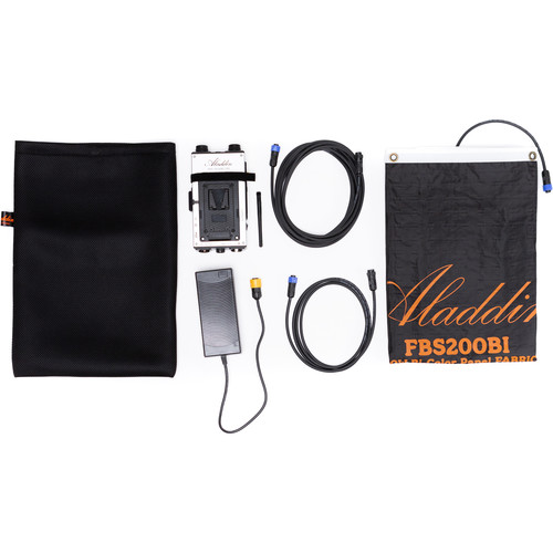 Aladdin * FBS200BIKITCVM * FABRIC-LITE V-Mount Kit w/Case Bi-Color (2900°K-6200°K) -200W