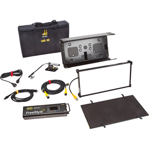 Kino Flo - KIT-F21BU - FreeStyle 21 LED DMX Kit, Univ w/ Soft Case (Includes FreeStyle 21 LED Fixture, Louver 90°, FreeStyle 152 LED