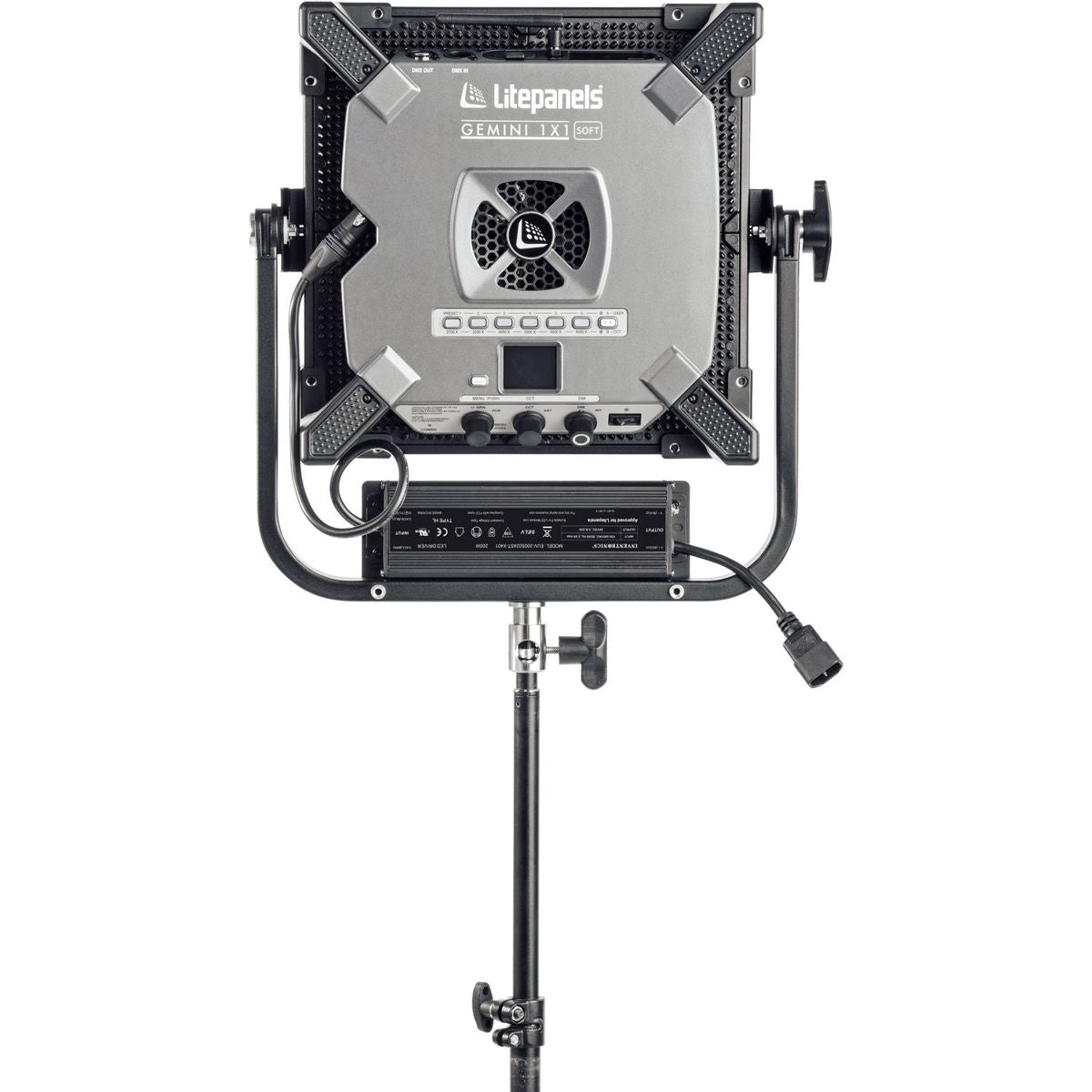 Gemini 1x1 Soft Pro Kit V-Mount Kit (US Power Cable)
