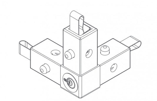 LiteGear LT2.00115 LiteTile LiteBox Corner, 3-Way, Yellow