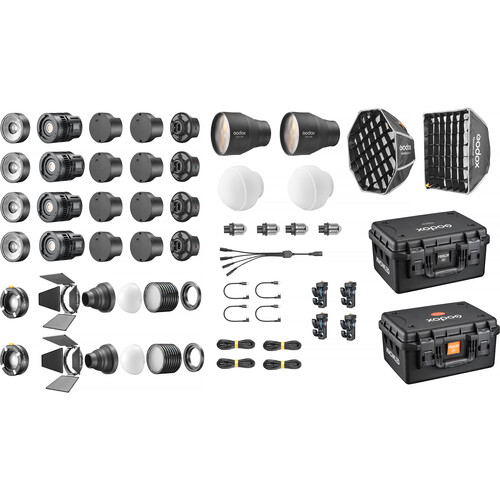 Godox - MS60BI 4K - KNOWLED 60W BI color light,
2 lights kit