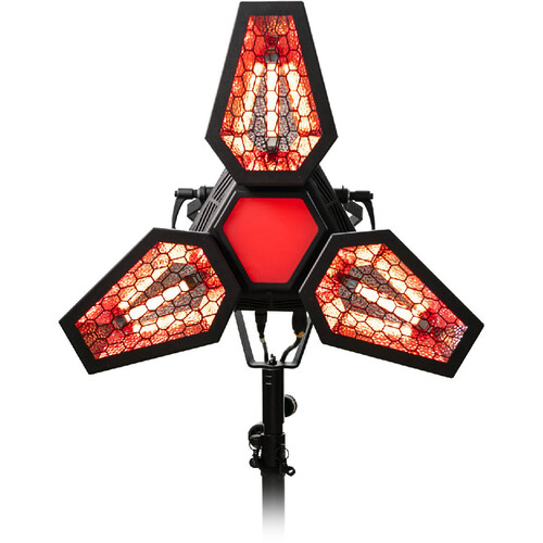 Portman Mantis
100-240VAC, 250W Max, RGBW, CRI 90+ (4 Pixels total)
3 Outer Pixels with Warm White Fillament & 12W RGBW Glow
1 Center 18W RGBW Center Pixel Module
5-pin XLR, OnBoard Display
Includes 1x True1 Cable, User Manual