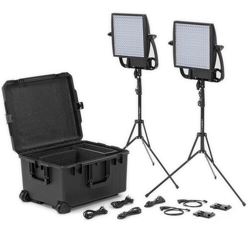 Litepanels Astra 6X Traveler Bi-Color Duo 2-Light Kit with V-Mount Battery Plates - 2