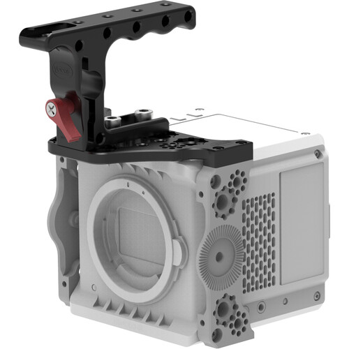 This kit consists of a top or bottom plate and a handgrip and is an extension kit to be used with the Vocas side cage kit. This extension kit provides numerous Arri style 3/8" and 1/4" threaded holes.
