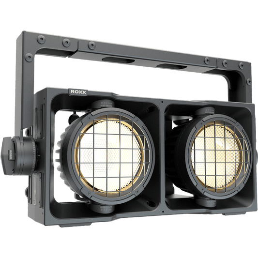 ROXX CLUSTER B2 W
2x 300w WW+A+R LEDs
C-Lok Mounting, IP65, 100-240v, black
*does not include omega bracket st