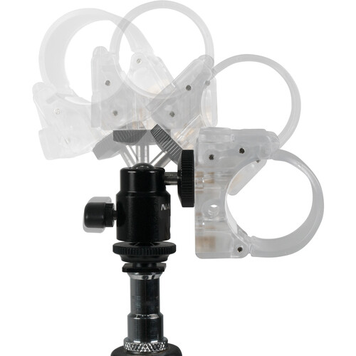Nanlite Pavotube Transparent Polycarbonate Clip with Mini Ball Head