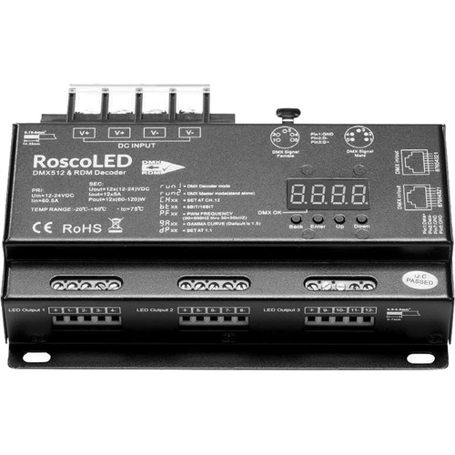 Rosco - 293222610002 - RoscoLED DMX Decoder 12 x 5A, Var. PWM