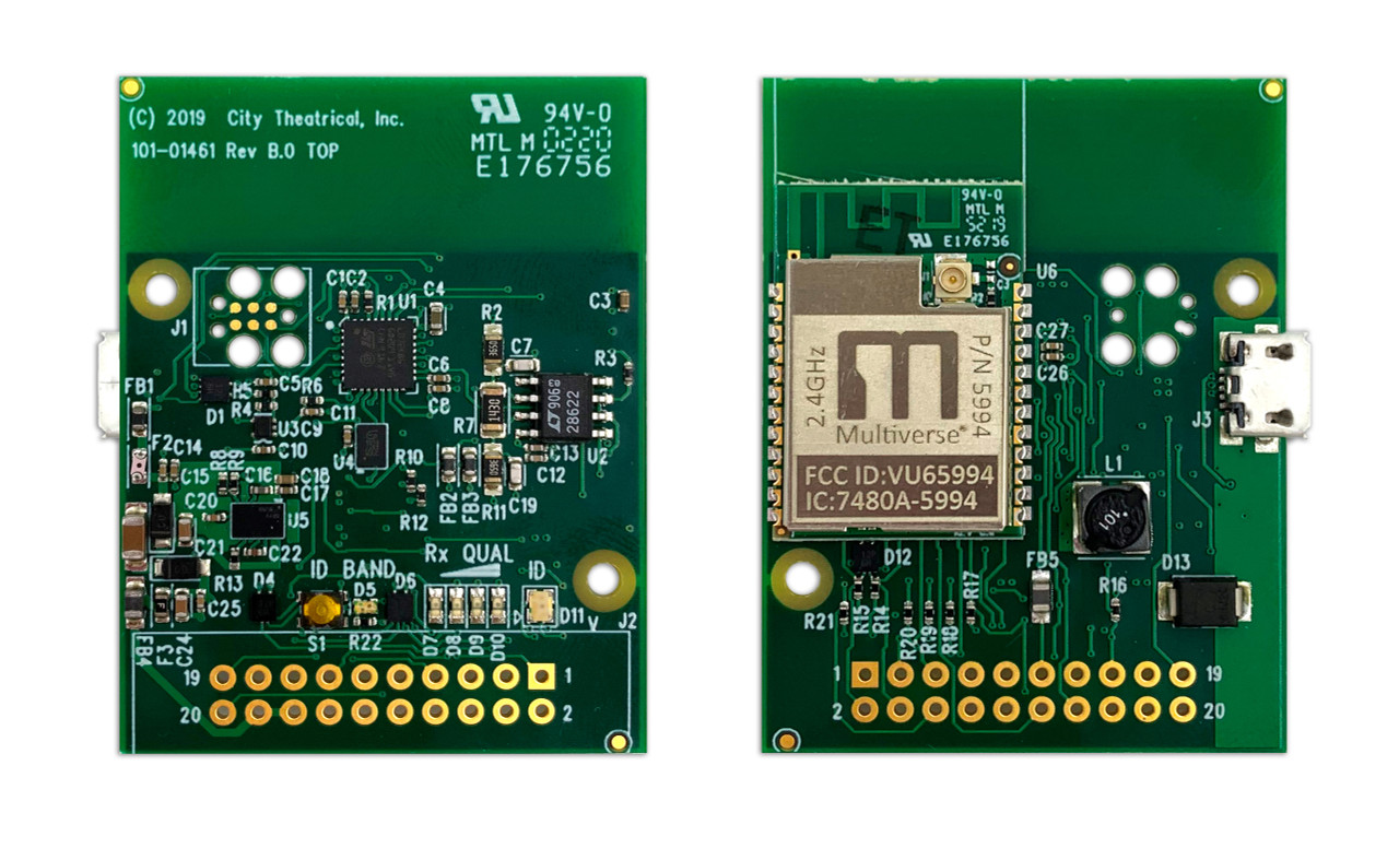 City Theatrical-MULTIVERSE RECEIVER CARD, 2.4GHz-5906