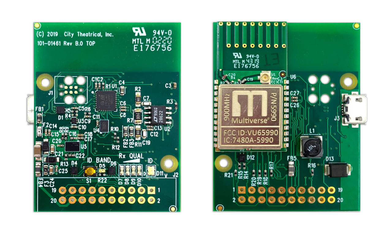 City Theatrical-MULTIVERSE RECEIVER CARD, 900MHz-5907