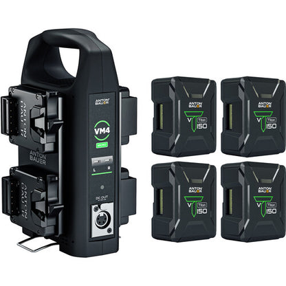 Anton Bauer 8275-0167 - 4 X Titon Micro 150VM Batteries and VM4 Charger