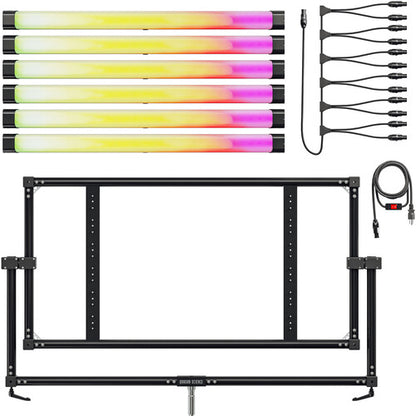 Quasar Science 925-4063 - Ossium frame c/w 6x 4’ Double Rainbow (US power cable)