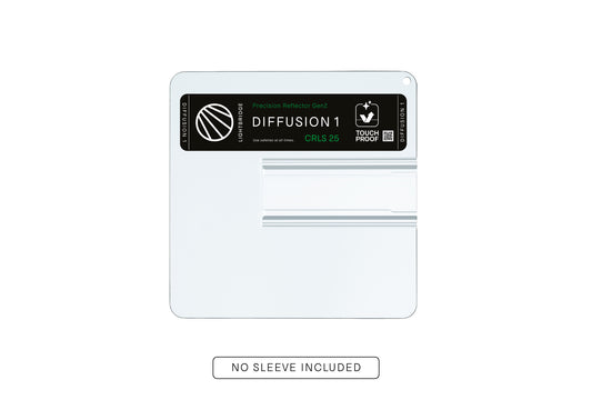 Lightbridge C0300009-02M 25x25 Diff 1 (Gen2) NO Sleeve – Touchproof CRLS Precision Lighting Reflector, Hard Spill-Light-Free Diffusion Reflector (Sunlight-Inspired)