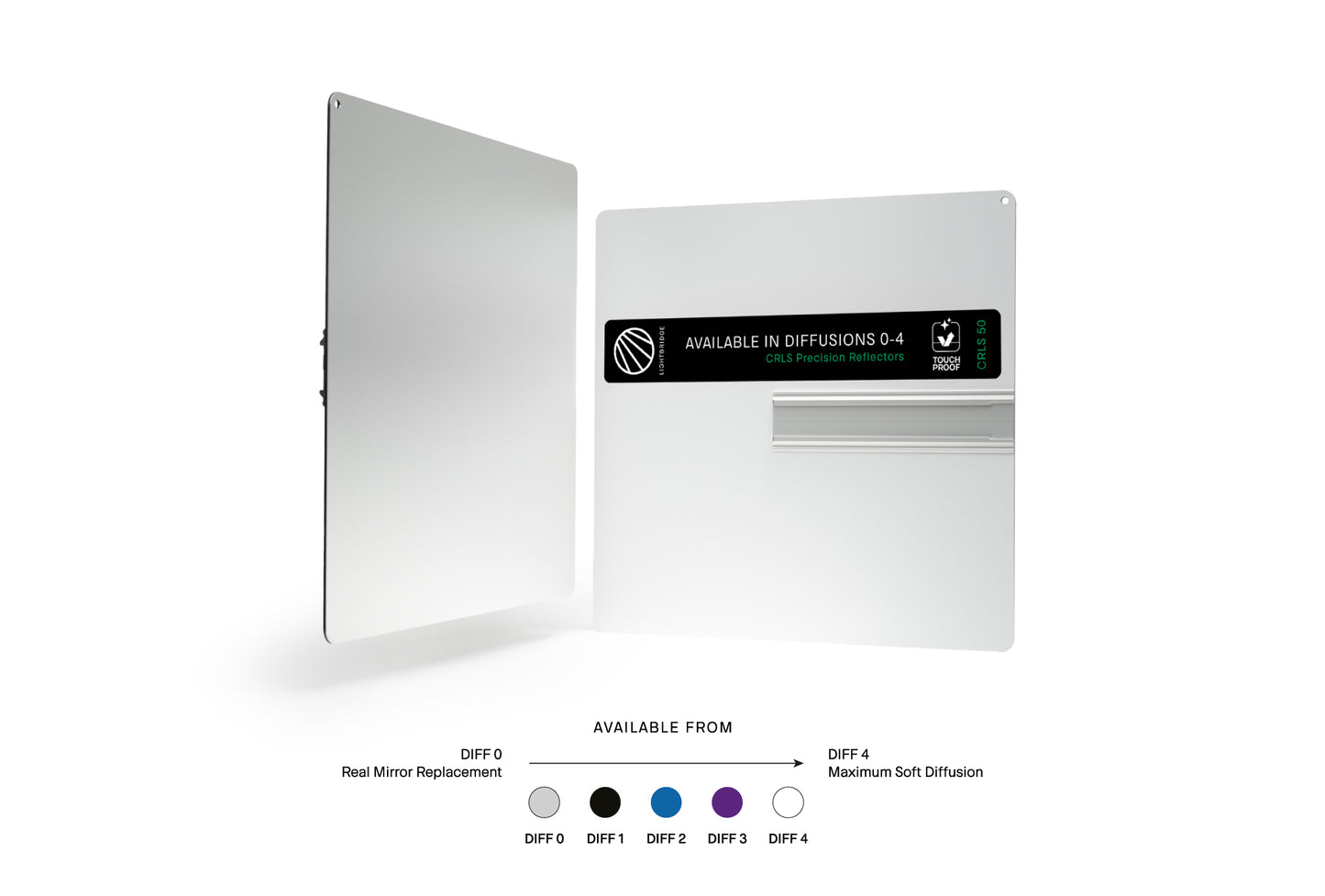 Lightbridge C0300015-02M 50x50 Diff 3 (Gen2) NO Sleeve – Touchproof CRLS Precision Lighting Reflector, Soft Spill-Light-Free Diffusion (Misty Day-Inspired)