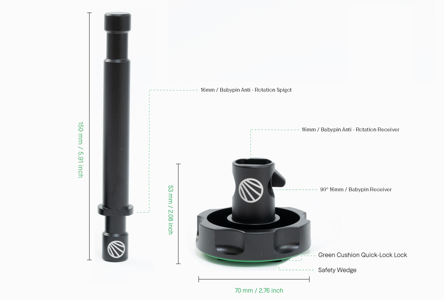 Lightbridge C-Wheel Pro – Dual Receiver & Spigot Mount with Anti-Rotation for CRLS Precision Lighting Reflectors (Gen 1&2)