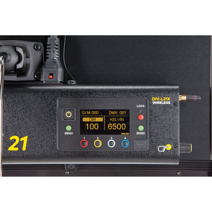 Kino Flo - DIV-L21XCU - Diva-Lite 21 LED DMX Center Mount, Univ (Includes Center Mount Fixture, Louver 90°, Baby Receiver (16mm)