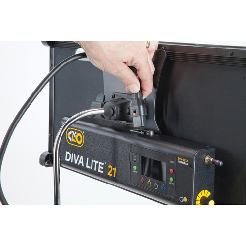 Kino Flo - DIV-L21XCU - Diva-Lite 21 LED DMX Center Mount, Univ (Includes Center Mount Fixture, Louver 90°, Baby Receiver (16mm)