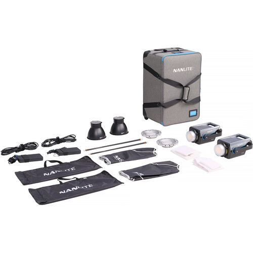 Nanlite FC-300B Spotlight 2-Light Kit with Rolling Case