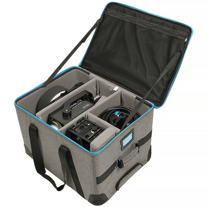 Nanlite Forza 500B II Bi-Color LED Spotlight, FL-20G Fresnel, and Rolling Padded Case Kit