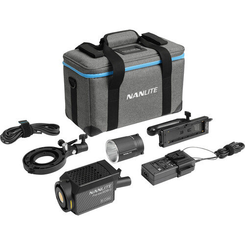 Nanlite Forza 60B II Spotlight incl. reflector, AC, DC battery grip, Bowens adapter and case