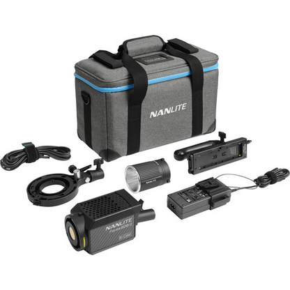 Nanlite Forza 60B II Spotlight incl. reflector, AC, DC battery grip, Bowens adapter and case