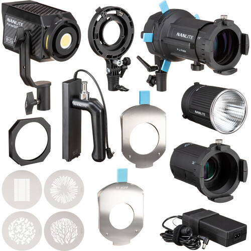 Nanlite Forza 60B II Kit with FM-Mount Projection Attachment and 19 + 36 Degree Lenses