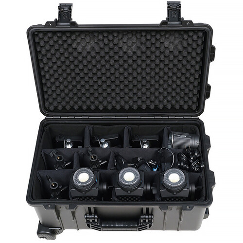 Nanlite Forza 60CR RGBLAC LED Spotlight with CRMX 3-Light Kit with Rolling Hard Case