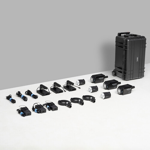 Nanlite Forza 60CR RGBLAC LED Spotlight with CRMX 3-Light Kit with Rolling Hard Case
