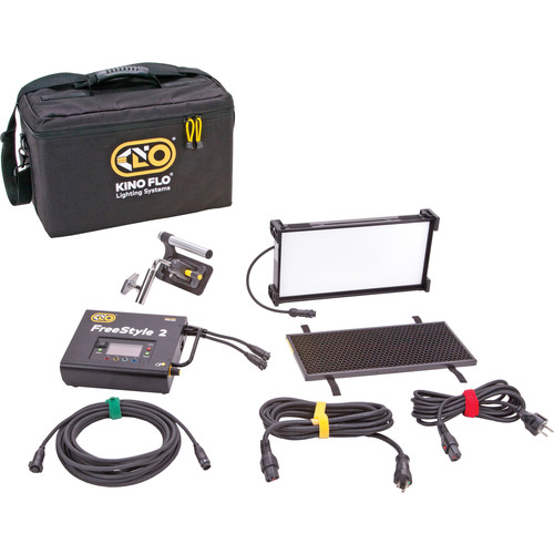 Kino Flo - KIT-F10BU - FreeStyle Mini LED DMX Kit, Univ w/ Soft Case (Includes FreeStyle Mini LED Fixture, Louver 90°, FreeStyle 120 LED)
