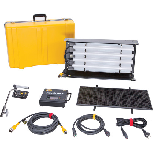 Kino Flo - KIT-FT24U - FreeStyle T24 DMX Kit (1-Unit) w/ Travel Case, Univ (Includes FreeStyle T24 System with MTP-BG41 Mount,FreeStyle 2ft LED Tube (x4), Travel Case)