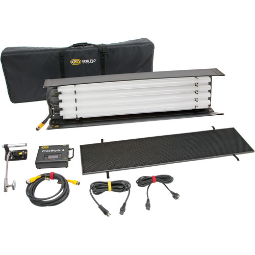 Kino Flo - KIT-FT44BU - FreeStyle T44 DMX Kit (1-Unit) w/ Soft Case, Univ (FreeStyle 4ft LED Tube (x4), Soft Case)
