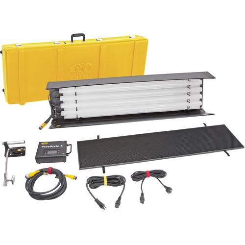 Kino Flo - KIT-FT44U - FreeStyle T44 DMX Kit (1-Unit) w/ Travel Case, Univ (Includes FreeStyle T44 System with MTP-BG41 Mount,FreeStyle 4ft LED Tube (x4), Travel Case)