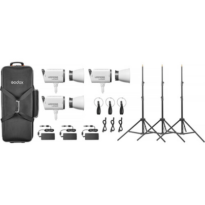 Godox Litemons LA150R RGB LED Light 3-Light Kit with Case