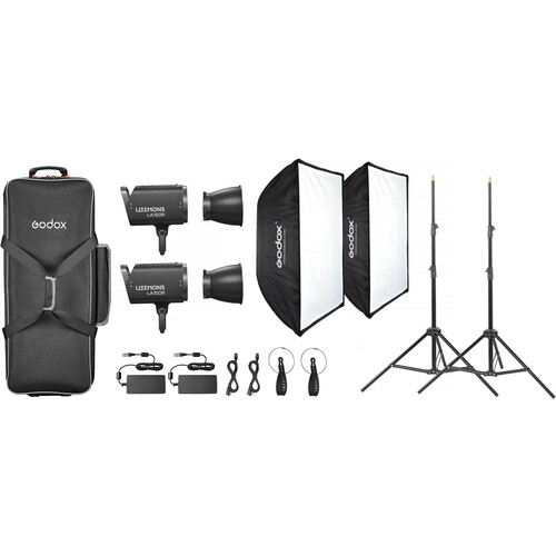 Godox Litemons LA150R RGB LED Light 2-Light Kit (Black Edition)