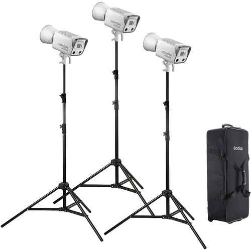Godox Litemons LA300Bi Bi-Color LED Light 3-Light Kit