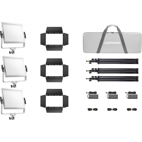 Godox Litemons LP1200Bi Bi-Color LED Panel 3-Light Kit
