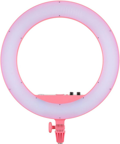 Godox LR160 Bi-Color LED Ring Light (Pink)