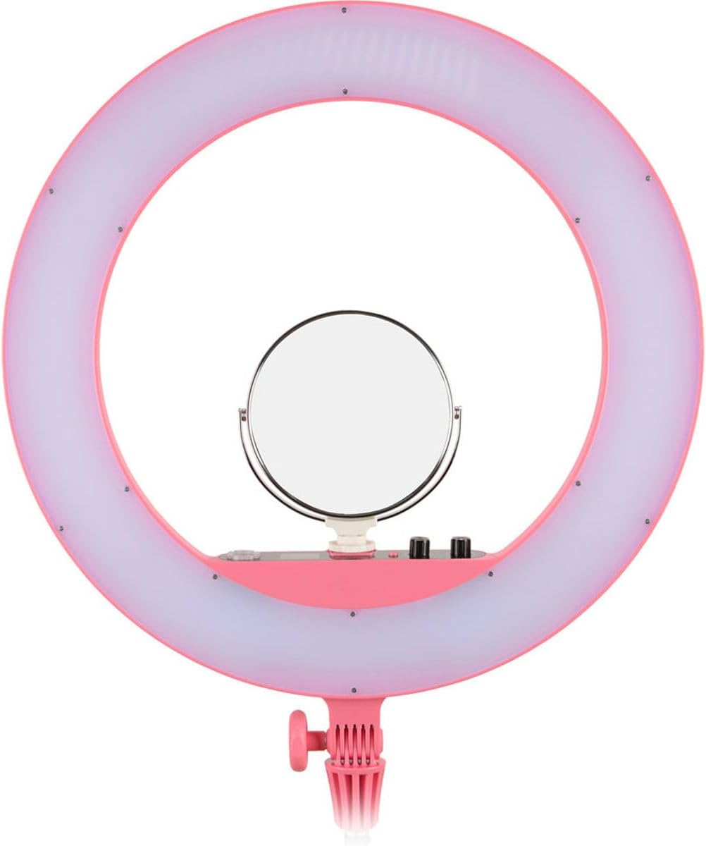 Godox LR160 Bi-Color LED Ring Light (Pink)