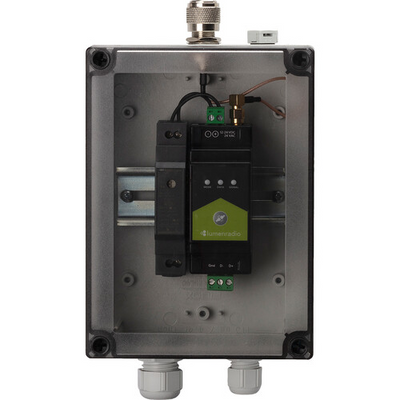 LumenRadio - LR800-2322 - DIN Rail IP67 Enclosure Kit with N Antenna Connector