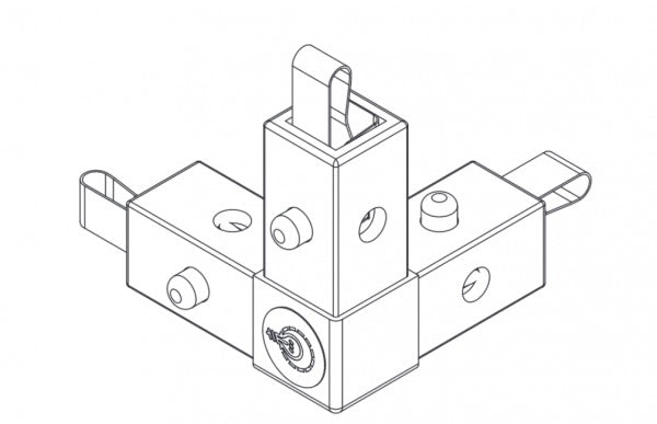 LiteGear LT2.00115 LiteTile LiteBox Corner, 3-Way, Yellow